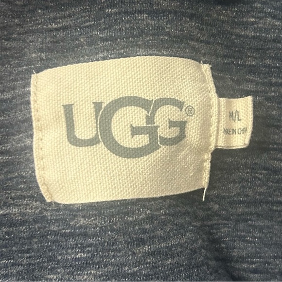 UGG Mens Kent Wrap Robe Blue Heather M/L - Picture 5 of 5